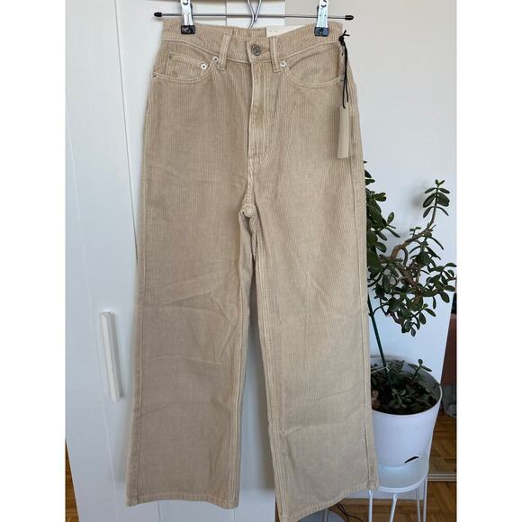 Urban Outfitters Women's BDG High & Wide Tan Corduroy Pants, Size 24, NWT - Picture 1 of 5